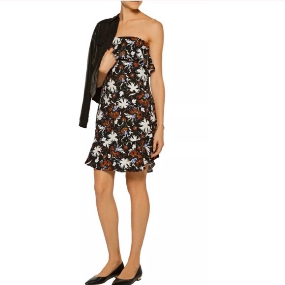 A.L.C. 8 Romy 100% Silk Floral Strapless Dress - Picture 8 of 8